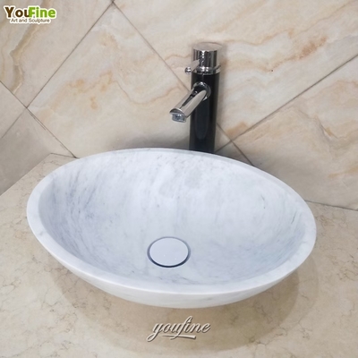 Custom Size Design Hand Carved Bathroom Marble Bathroom Sink Wash Basin