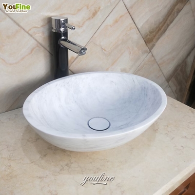 Custom Size Design Hand Carved Bathroom Marble Bathroom Sink Wash Basin