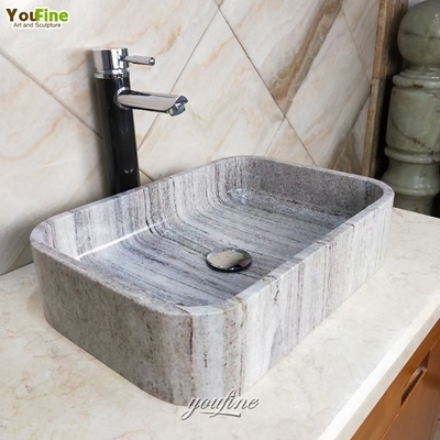 Custom Size Design Hand Carved Bathroom Marble Bathroom Sink Wash Basin