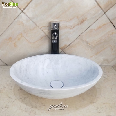 Custom Size Design Hand Carved Bathroom Marble Bathroom Sink Wash Basin