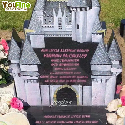 Outdoor Cemetery Custom Headstone for Baby Girls Memorial Granite Gravestone