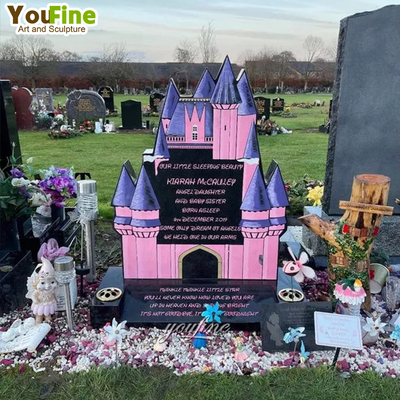 Outdoor Cemetery Custom Headstone for Baby Girls Memorial Granite Gravestone
