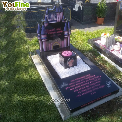 Outdoor Cemetery Custom Headstone for Baby Girls Memorial Granite Gravestone