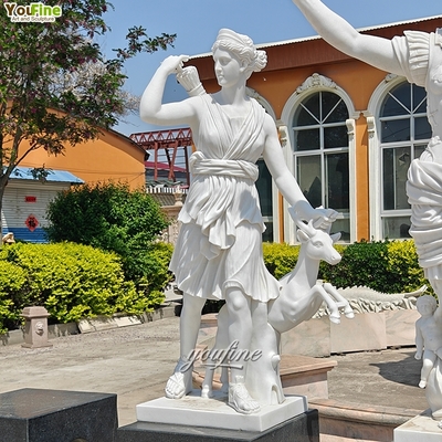 Huntress Goddess Archer Statue Artemis Marble Sculpture
