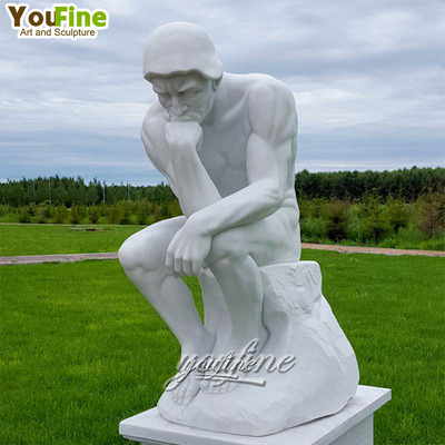 Philosophical Thinker Sculpture University Stone Roman Male Marble Sitting Man Statue