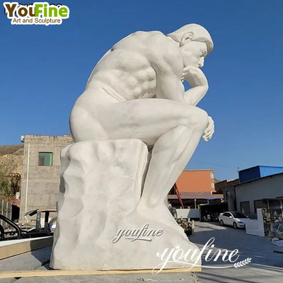 Philosophical Thinker Sculpture University Stone Roman Male Marble Sitting Man Statue