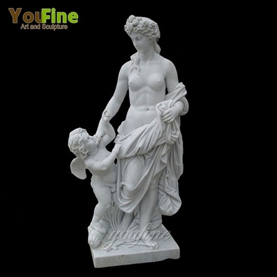 Life Size Natural Stone Famous Marble Nude Sitting Boy with Thorn Statue