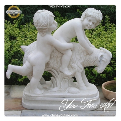 Life Size Natural Stone Famous Marble Nude Sitting Boy with Thorn Statue