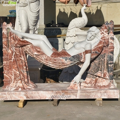 Hand Carved Natural Marble Sleeping Woman Sculpture
