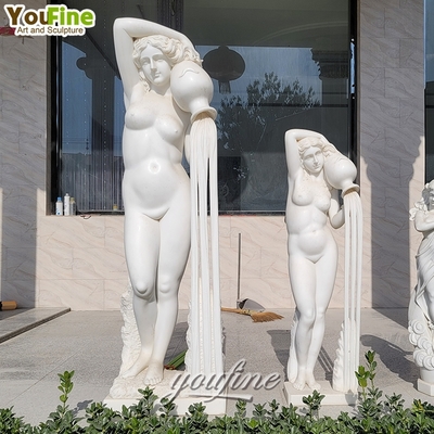 Decorative Real Size Natural Nude Woman the Divine Water Goddess Garden Marble Statue