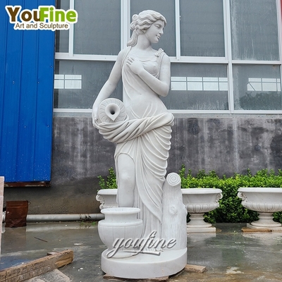 Life Size Hand Carved Natural Stone Marble Lying Nude Woman Statues