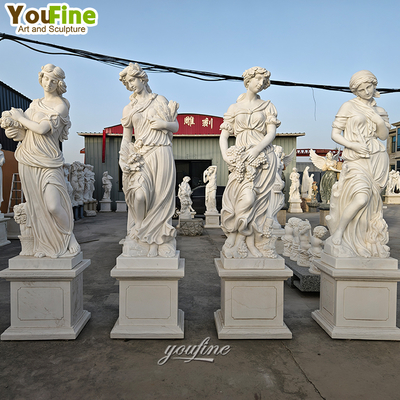 Life Size Outdoor Garden Decor Modern Four Season Outside Marble Statues