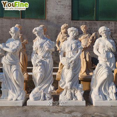 Life Size Outdoor Garden Decor Modern Four Season Outside Marble Statues
