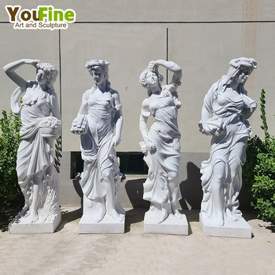 Outdoor Garden Decor Natural Stone Europe Four Seasons Goddess Marble Sculpture