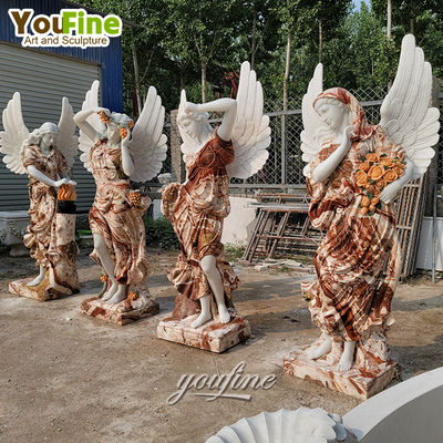 Outdoor Garden Decor Natural Stone Europe Four Seasons Goddess Marble Sculpture