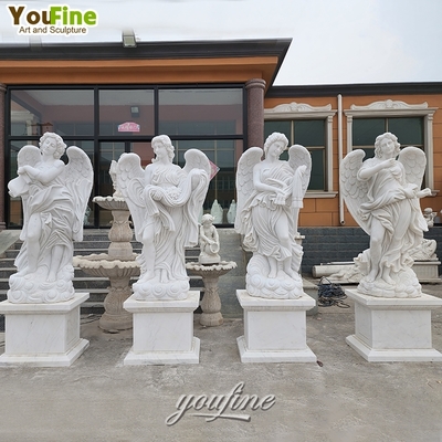 Outdoor Garden Life Size Carved Ladies Sculptures Lady Coloured 4 Seasons Marble Statues