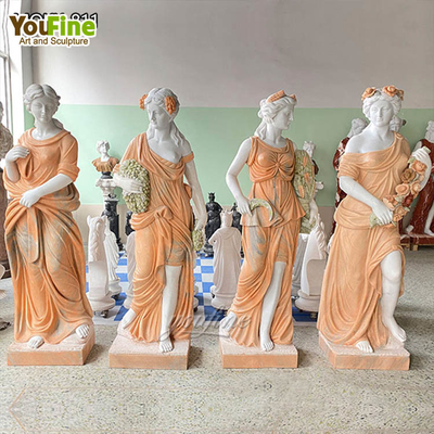 Antique Customized Woman Life Size Marble Four Season Statue
