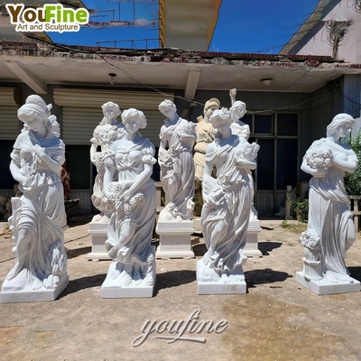 Natural Hot Sale Outdoor Life Size Classical Hand Carved Marble Four Season Statue