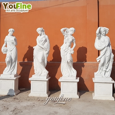 Life Size Outdoor Garden Decor White Four Season Goddess Sculpture Marble Statues with Factory Price