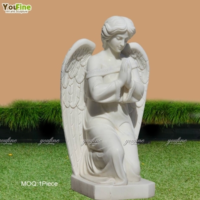 Hot Sales Life Size Outdoor Marble Kneeling Angel Statue