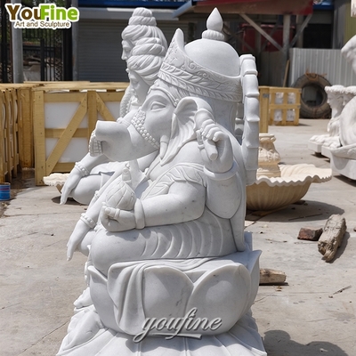 Temples or Homes Hindu Decor Sculpture Black Marble Ganesha Statue