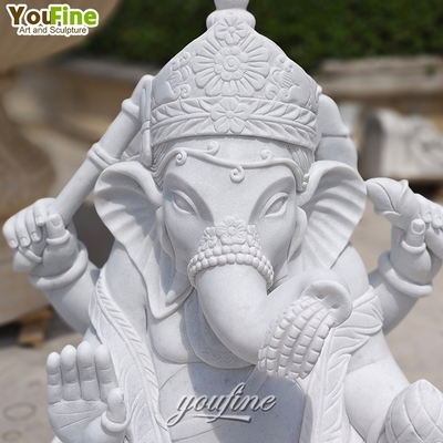 Temples or Homes Hindu Decor Sculpture Black Marble Ganesha Statue