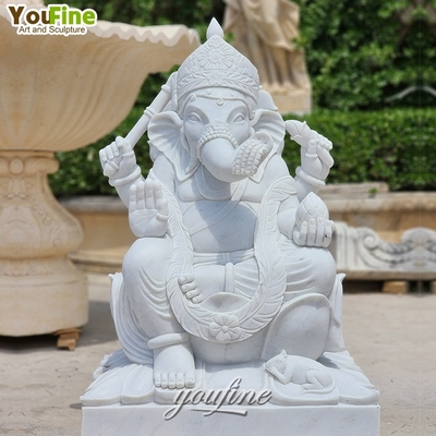 Temples or Homes Hindu Decor Sculpture Black Marble Ganesha Statue