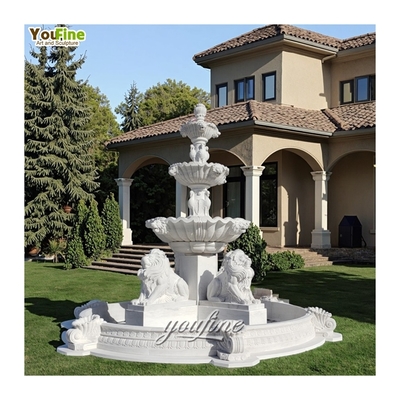 Garden Hand Carved Outdoor Prices of Marble Lion Fountains