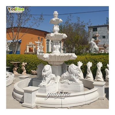 Garden Hand Carved Outdoor Prices of Marble Lion Fountains