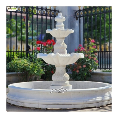 Simple Garden Ornament Marble Decor 2 Tier Fountain