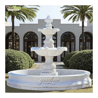 Simple Garden Ornament Marble Decor 2 Tier Fountain