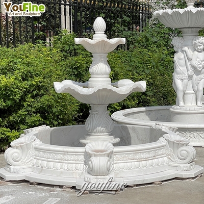 Simple Garden Ornament Marble Decor 2 Tier Fountain