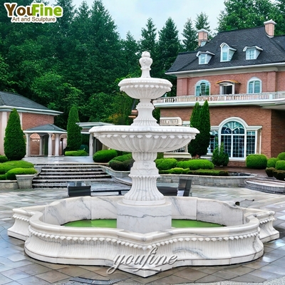 Simple Garden Ornament Marble Decor 2 Tier Fountain