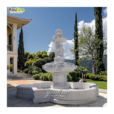 Natural Stone Outdoor Urban Landmark Horse Marble Street Fountain