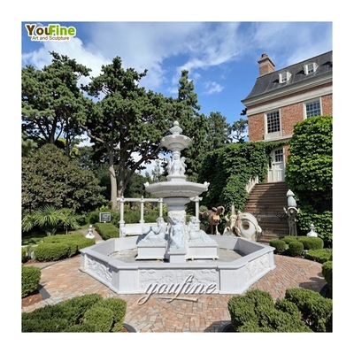 Natural Stone Outdoor Urban Landmark Horse Marble Street Fountain