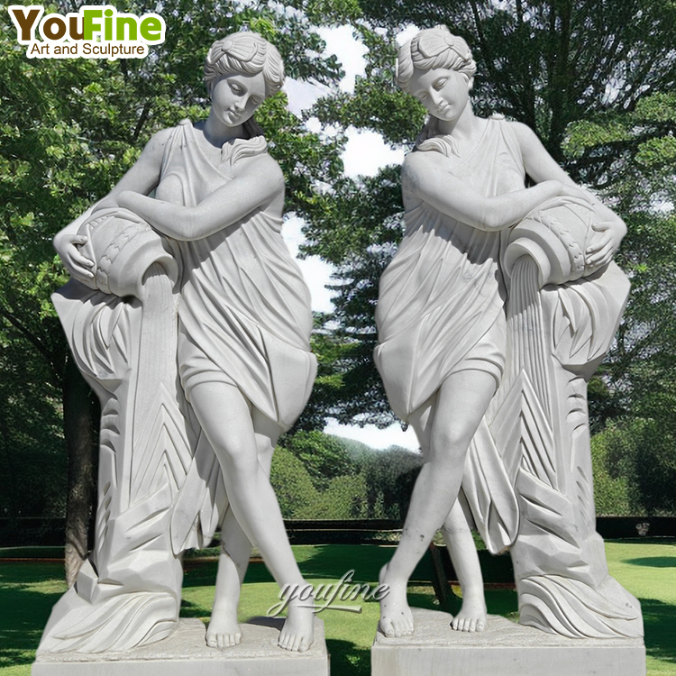 Decorative Real Size Natural Nude Woman the Divine Water Goddess Garden Marble Statue